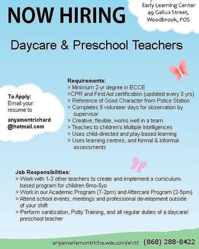 Daycare Preschool Teachers Hermitt biz